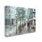 Stupell Industries Couple Walking Through Traditional Rainy City Architecture Canvas Wall Art